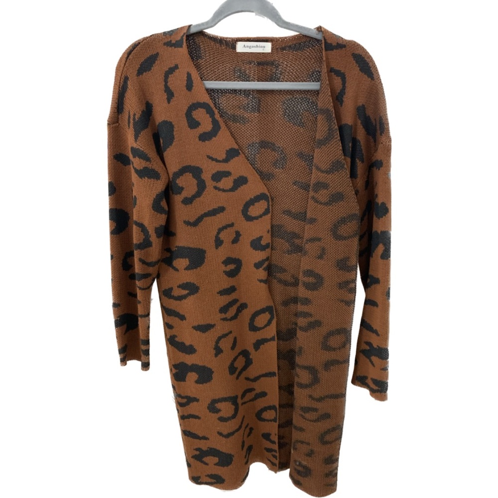 Women’s Animal Print Long Cardigan